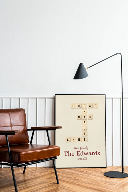 picture-frame-with-line-art-by-lamp-living-room